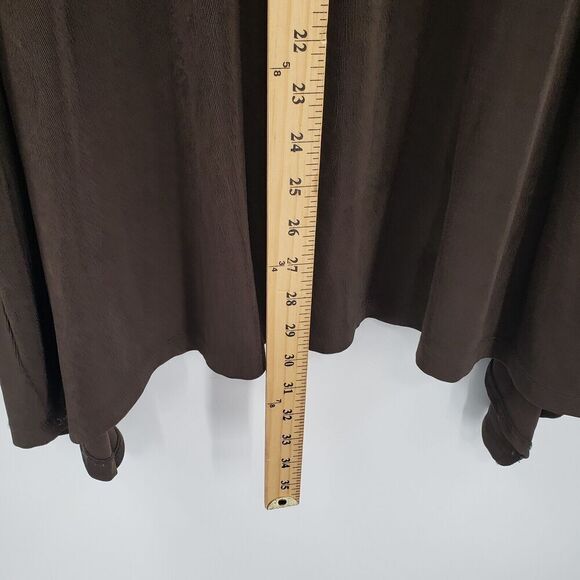 Maggie Barnes 2 Piece Cardigan Tank Top Set Womens 1x 2x Brown Slinku Knit - Picture 6 of 12